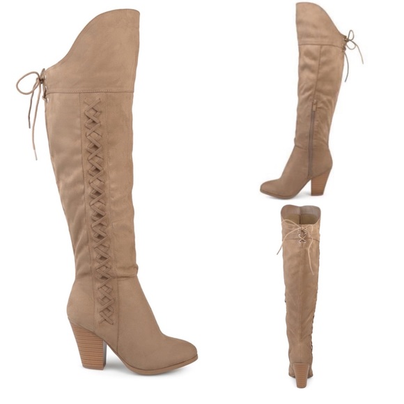 journee collection spritz wide calf over the knee boot